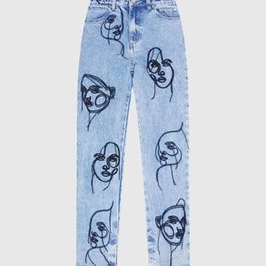 Line Art Boyfriend Jeans - Mid Blue Maniere De Voir | Brand new with tags Size 8